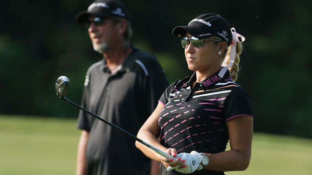 Natalie Gulbis practices at the U.S. Women's Open