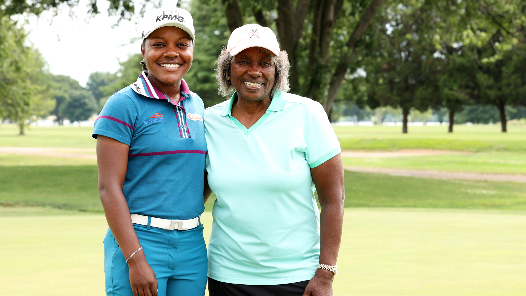 Mariah Stackhouse and Renee Powell during the Renee Powell Clearview Legacy Benefit