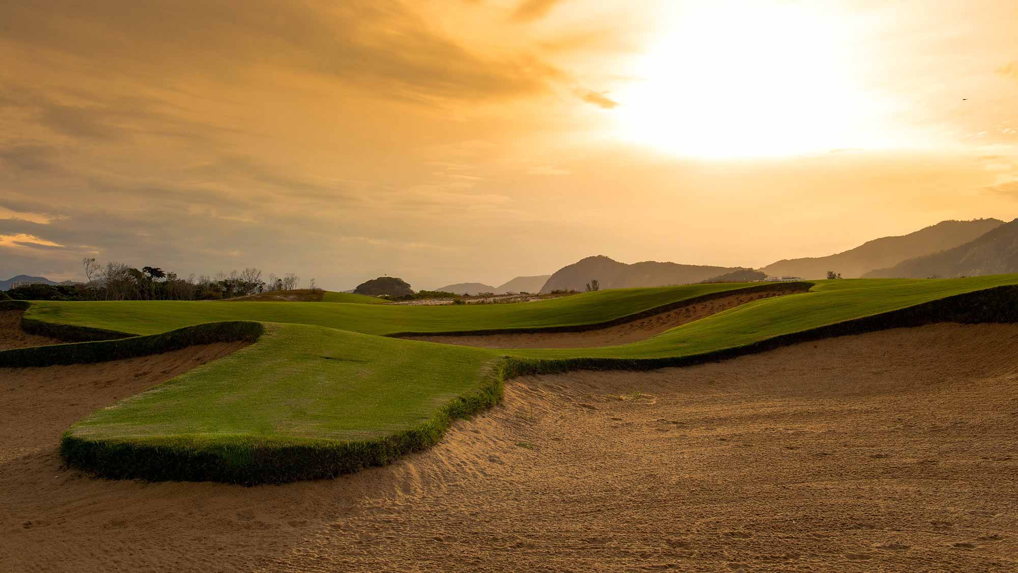 General view of the golf course for the Rio 2016 Olympic Games in the Barra da Tijuca neighborhood on July 6, 2015 in Rio de Janeiro, Brazil