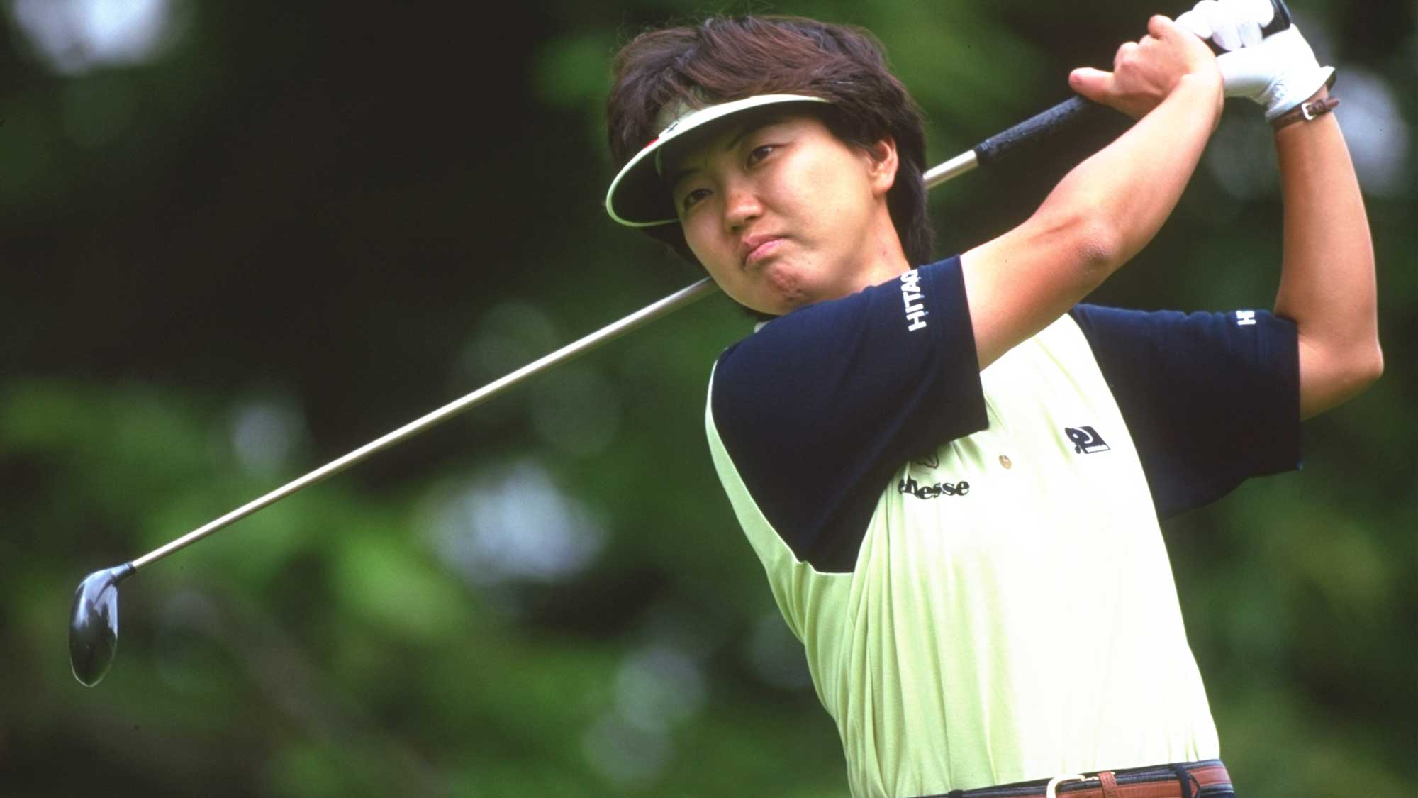1990 LPGA Rookie of the Year, Hiromi Kobayashi, during the 1997 Evian Masters