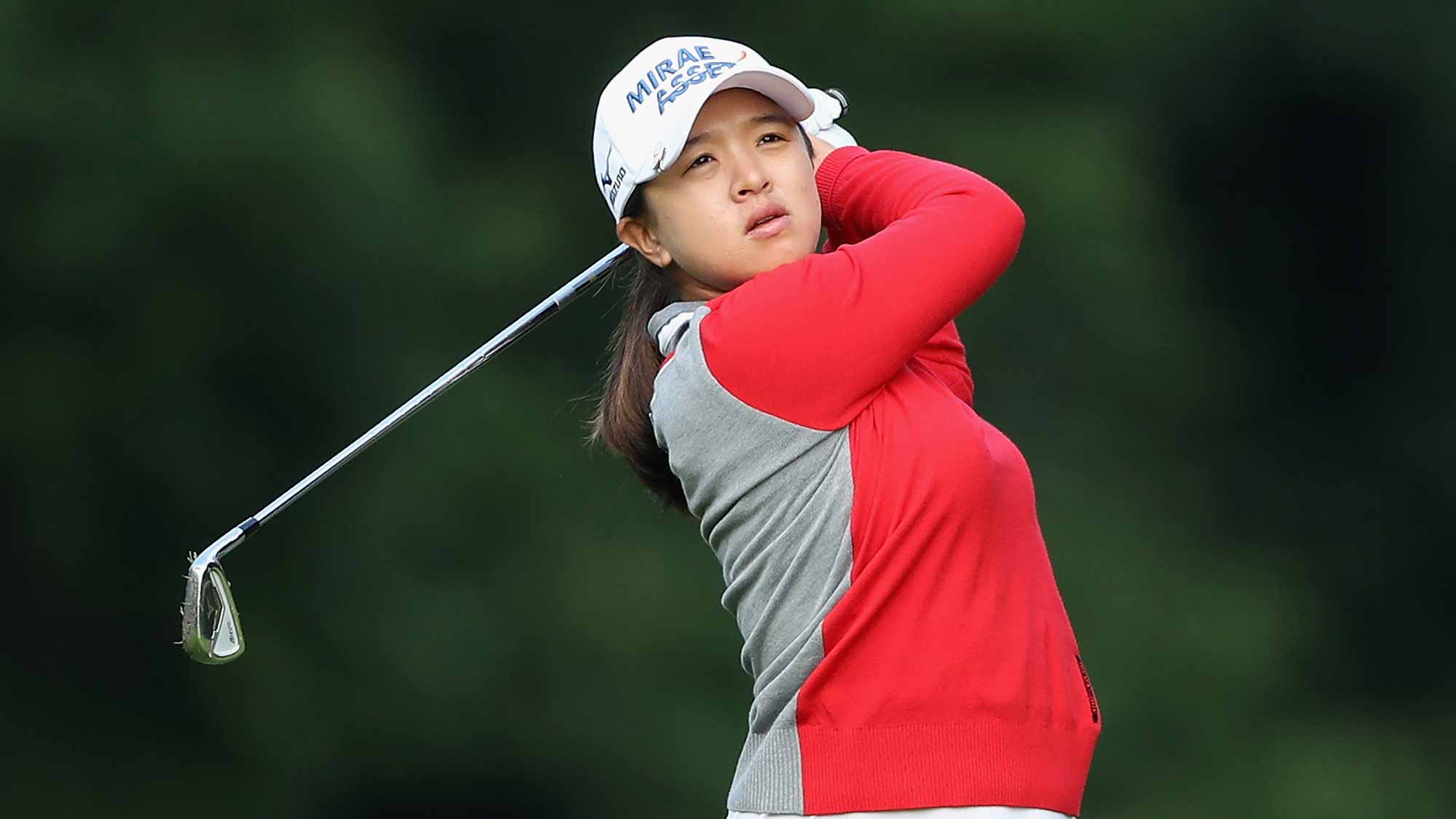 Sei Young Kim of Korea hits her 2nd shot on the 3rd hole during the first round of the 2016 Ricoh Women's British Open