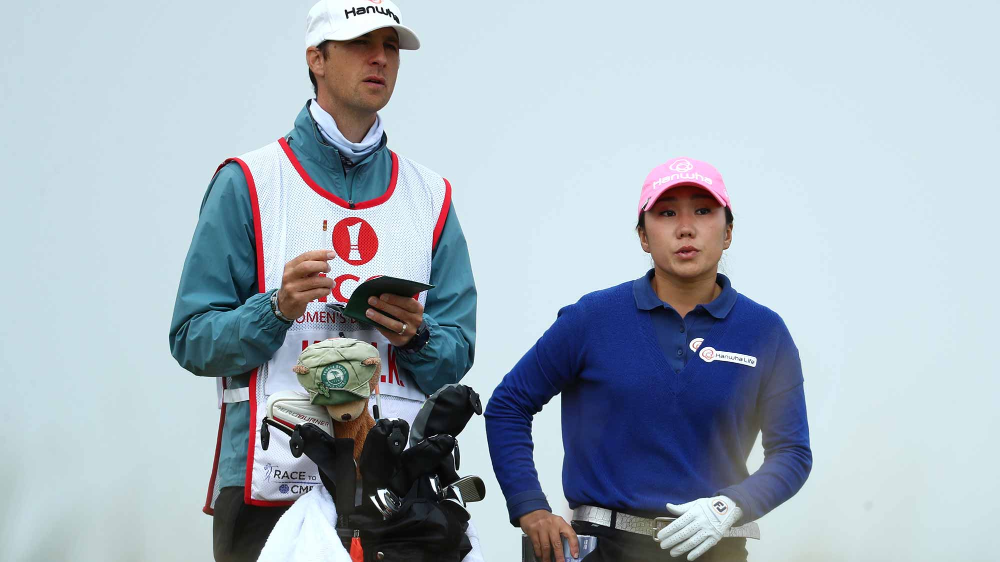 In-Kyung Kim of Korea looks down the 4th hole during the final round of the Ricoh Women's British Open at Kingsbarns Golf Links 