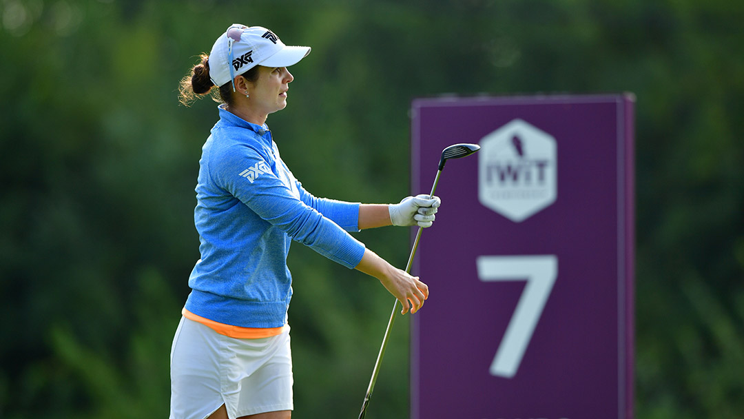 Beatriz Recari during a practice round before the 2017 Indy Women In Tech presented by Guggenheim