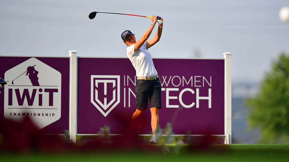 Catriona Matthew during a practice round before the 2017 Indy Women In Tech presented by Guggenheim