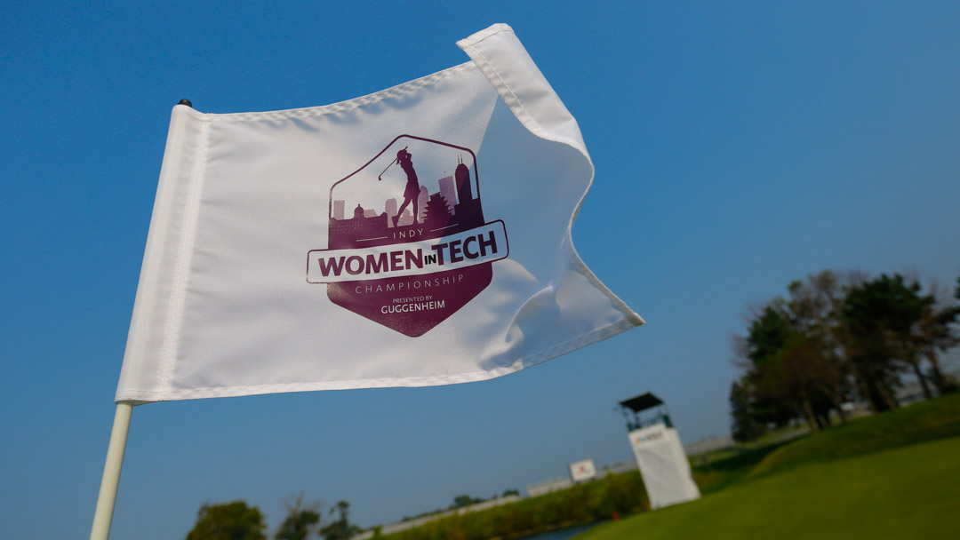 Pin flag for the 2017 Indy Women In Tech presented by Guggenheim
