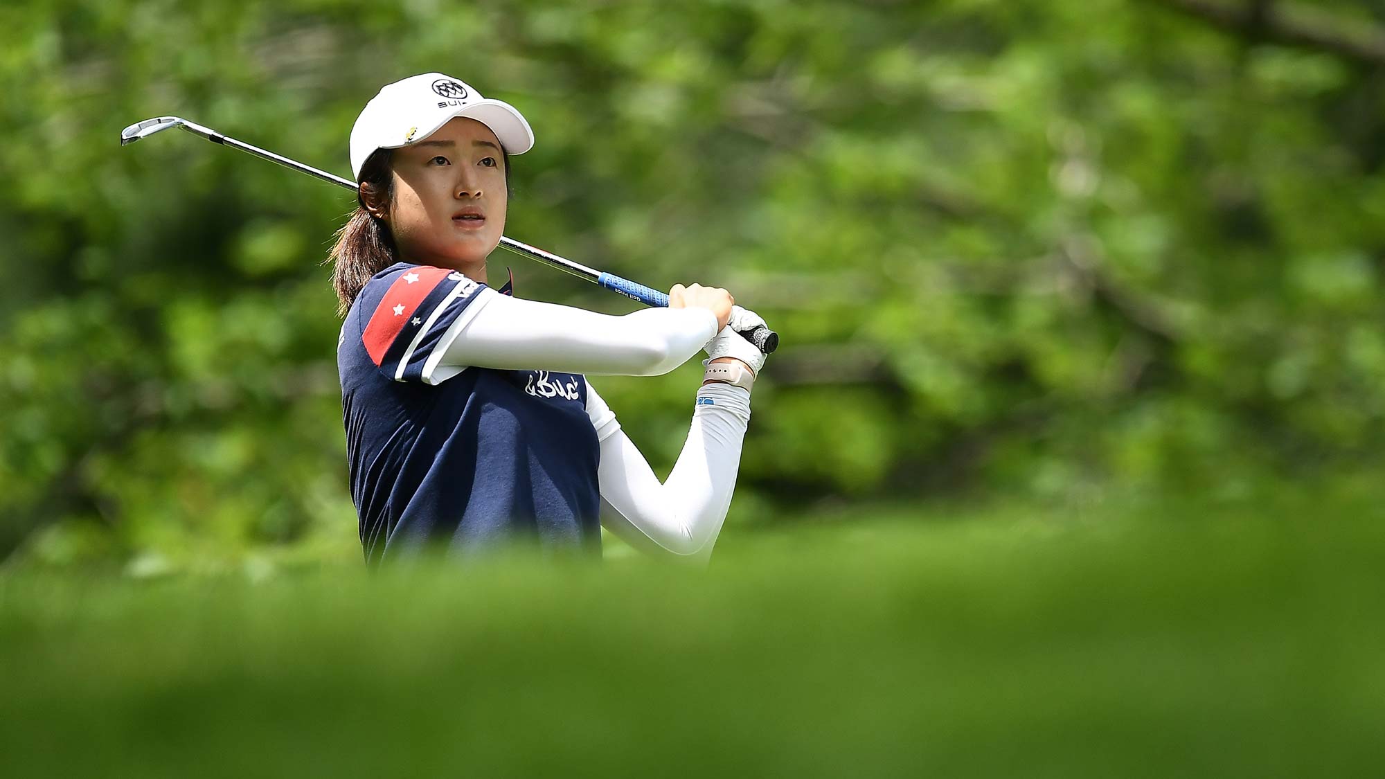 Yu Liu of China hits her tee shot on the second hole during the second round of the Thornberry Creek LPGA Classic
