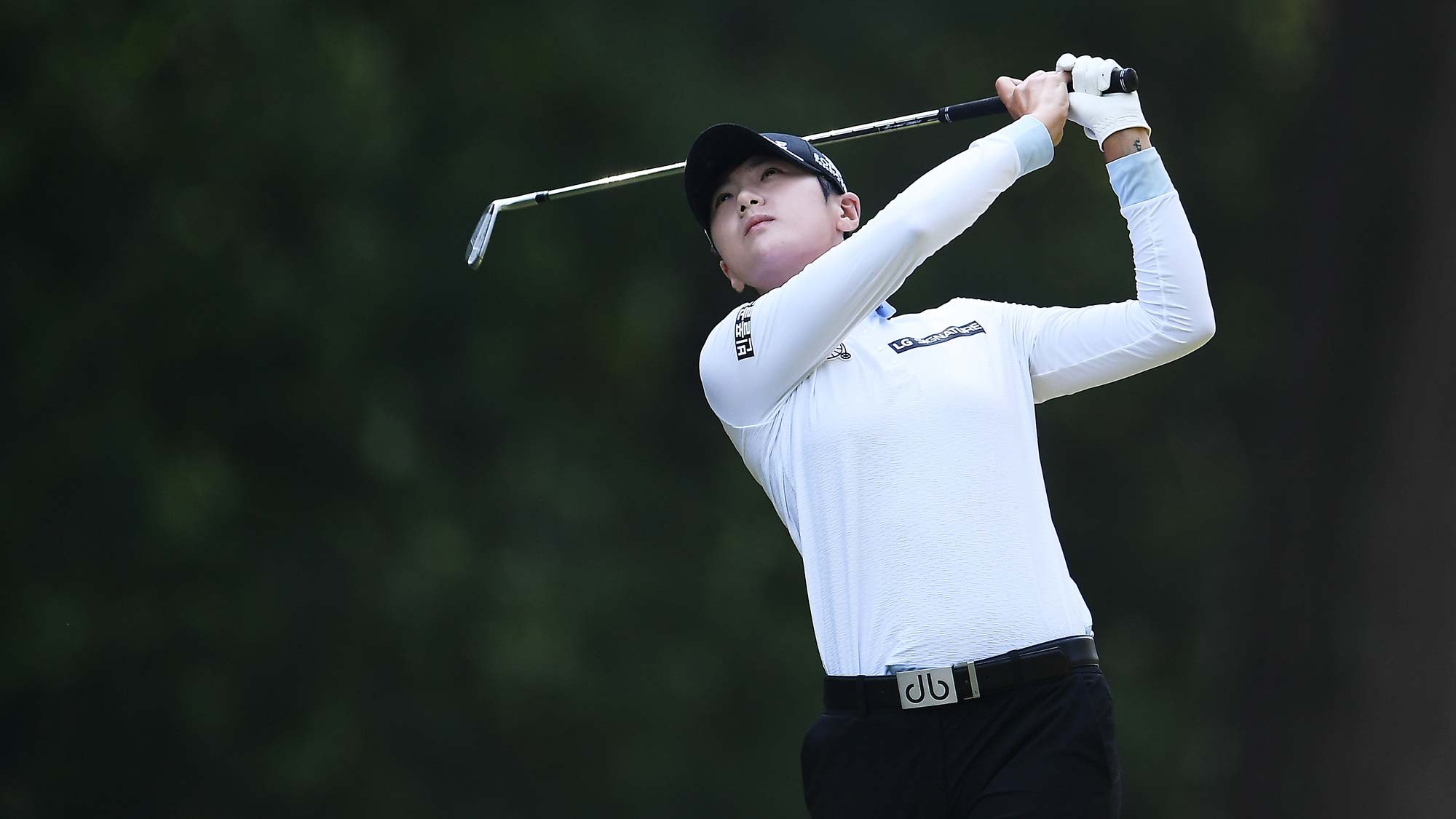 Sung Hyun Park of the Republic of Korea hits her tee shot on the second hole during the third round of the Thornberry Creek LPGA Classic