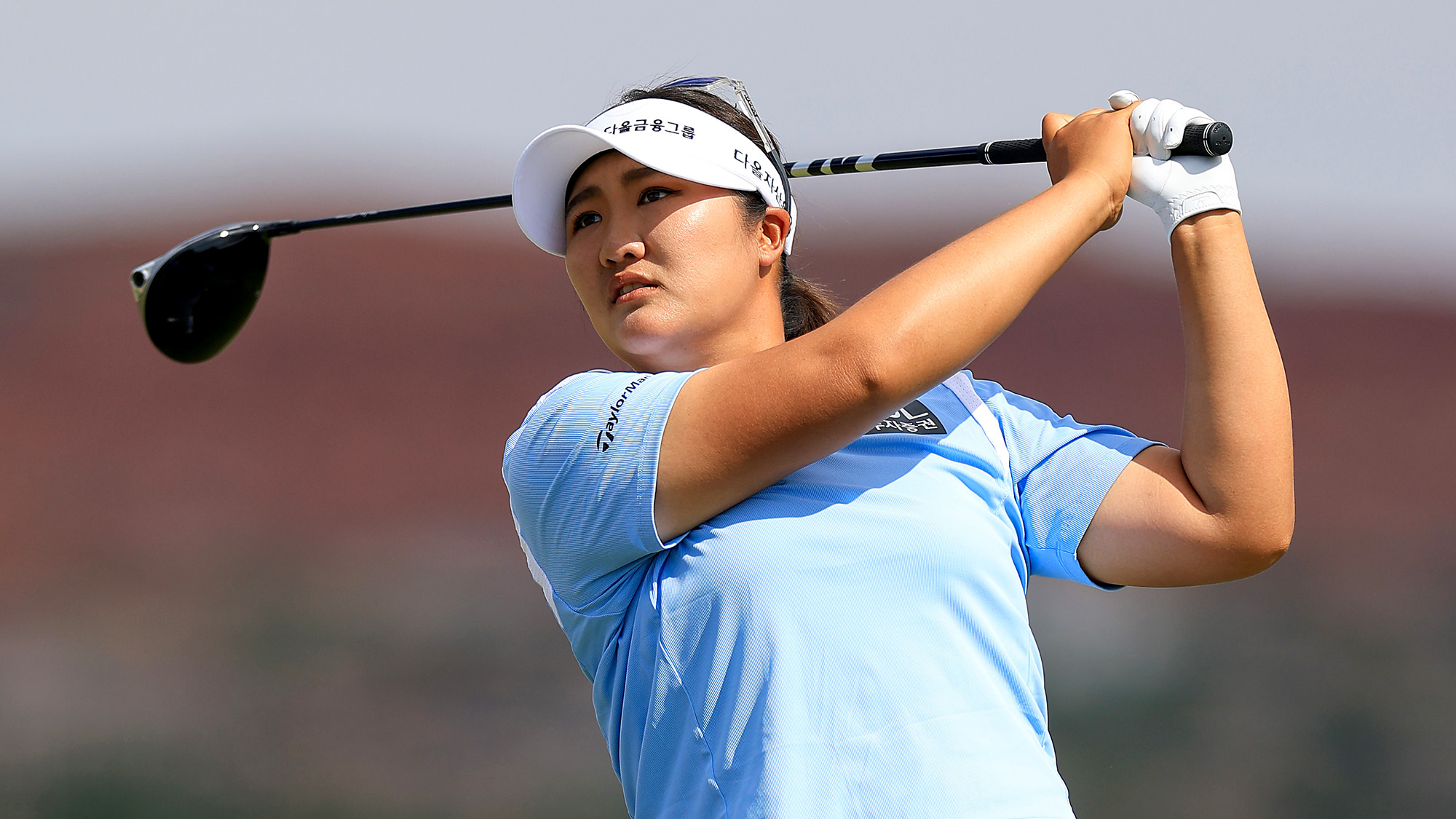 Haeran Ryu of South Korea hits a drive from the 9th tee during the third round of the Black Desert Championship 2025 at Black Desert Resort on May 03, 2025 in St George, Utah.