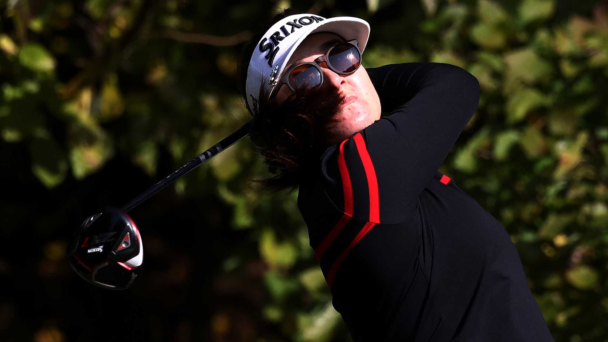 Hannah Green of Australia plays her shot from the second tee during the second round of the BMW Ladies Championship