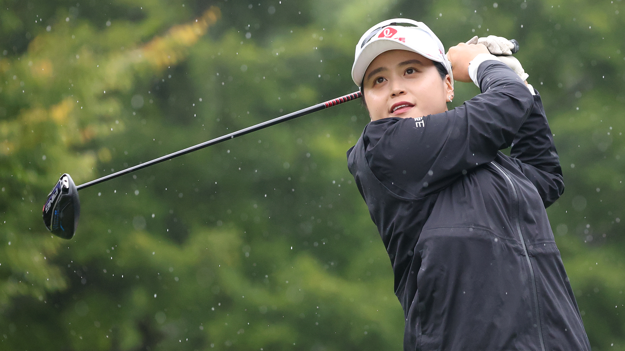 Hye-Jin Choi of South Korea plays a shot from the second tee during the third round of the BMW Ladies Championship 2026 at Pine Beach Golf Links on October 24, 2026 in Haenam, South Korea.