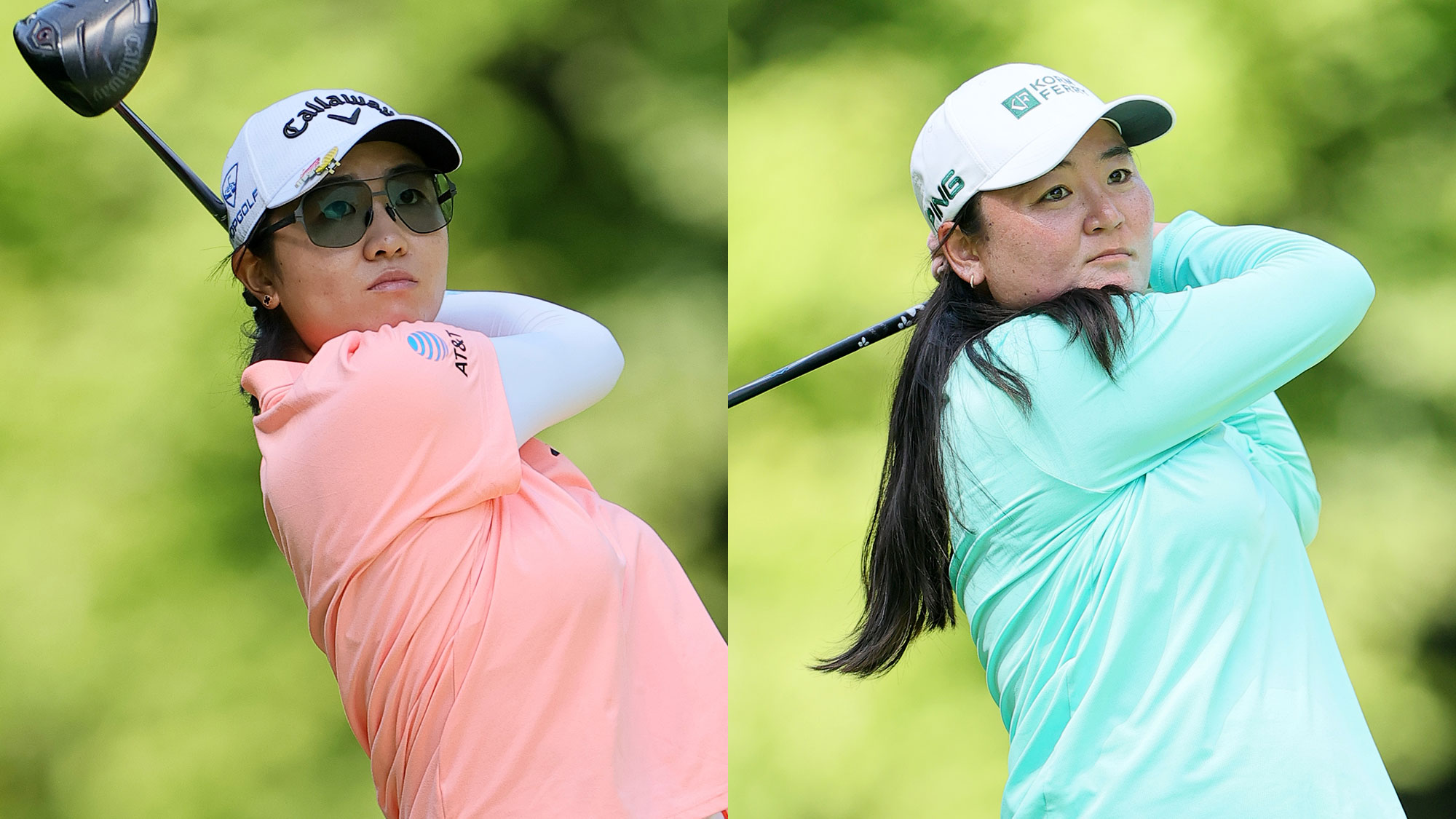 Rose Zhang (L) & Allisen Corpuz (R) during the final round of the 2026 FM Championship.