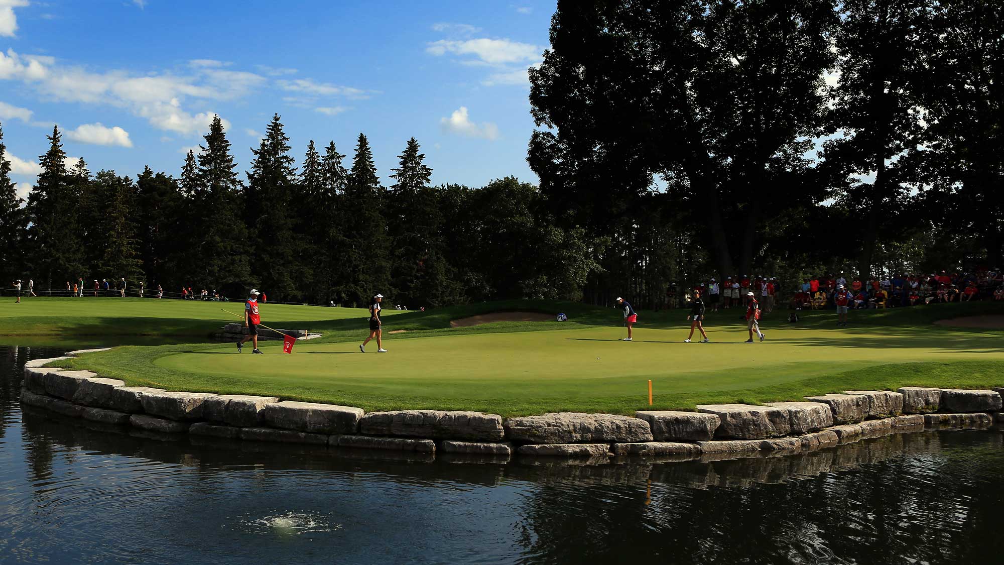 Marina Alex of the United States putts on the 13th hole during the final round of the Canadian Pacific Women's Open