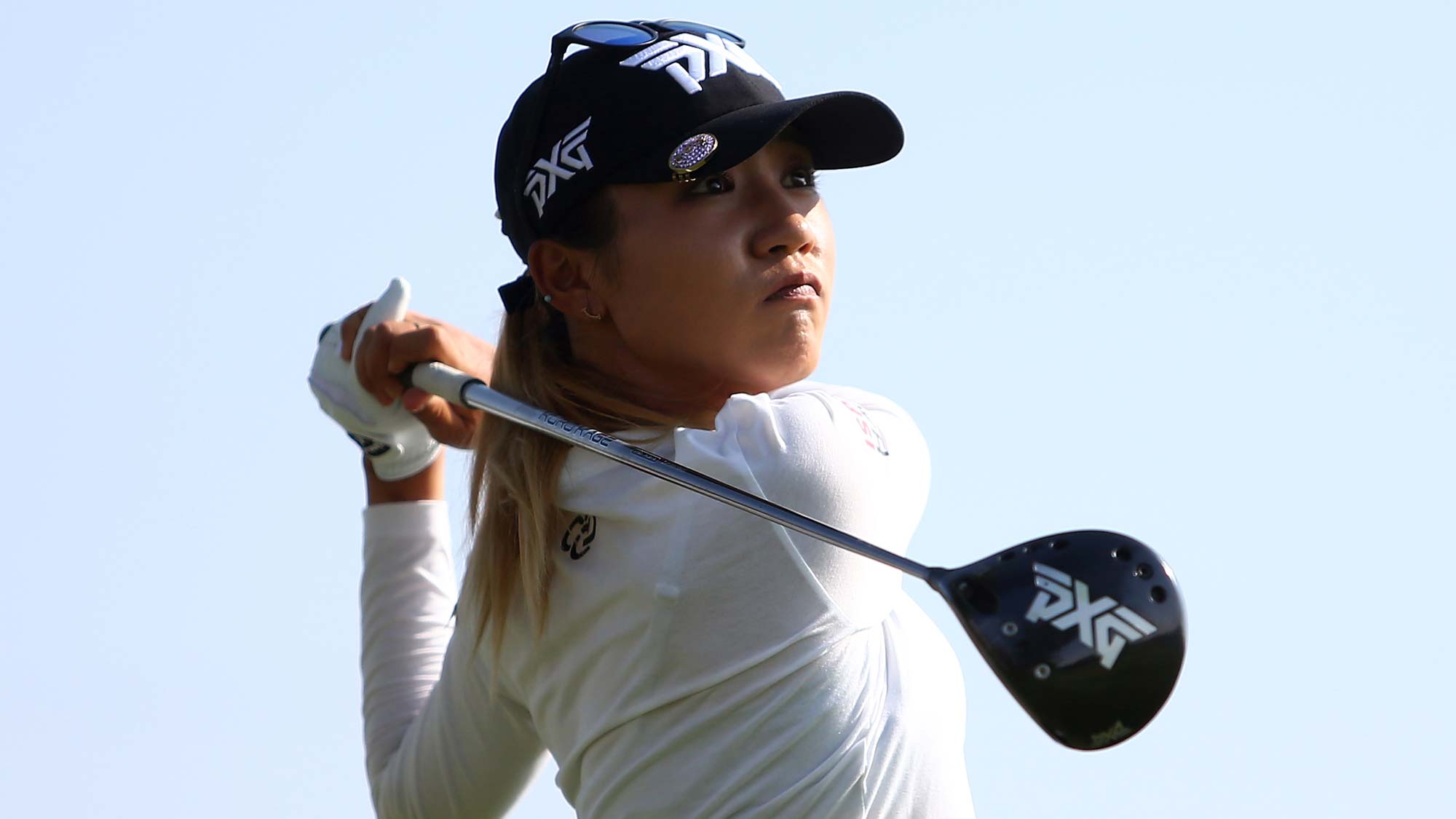 Lydia Ko of New Zealand hits her tee shot on the twelfth hole during the first round of the CP Womens Open