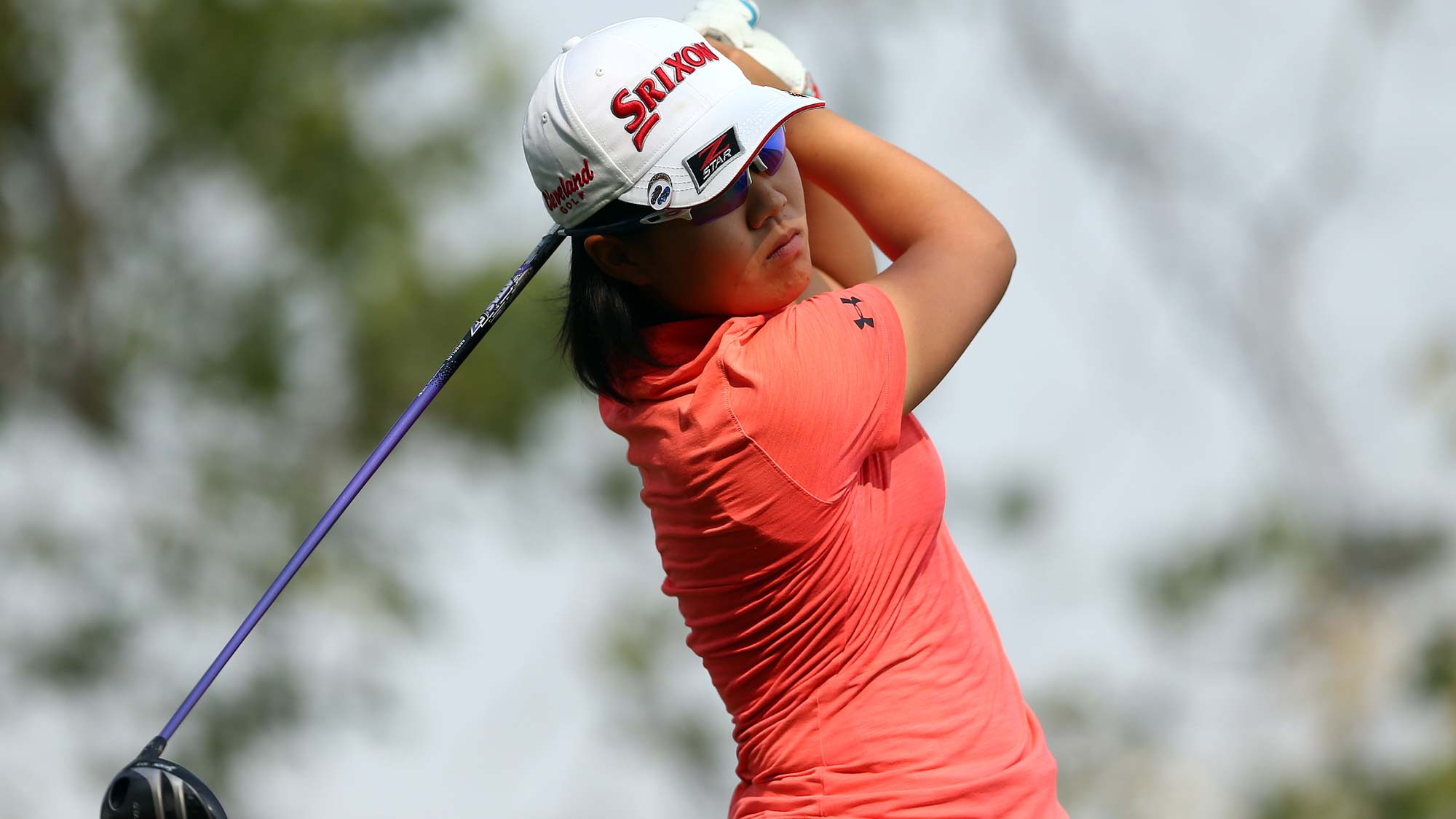 Nasa Hataoka of Japan hits her tee shot on the 12th hole during the second round of the CP Womens Open