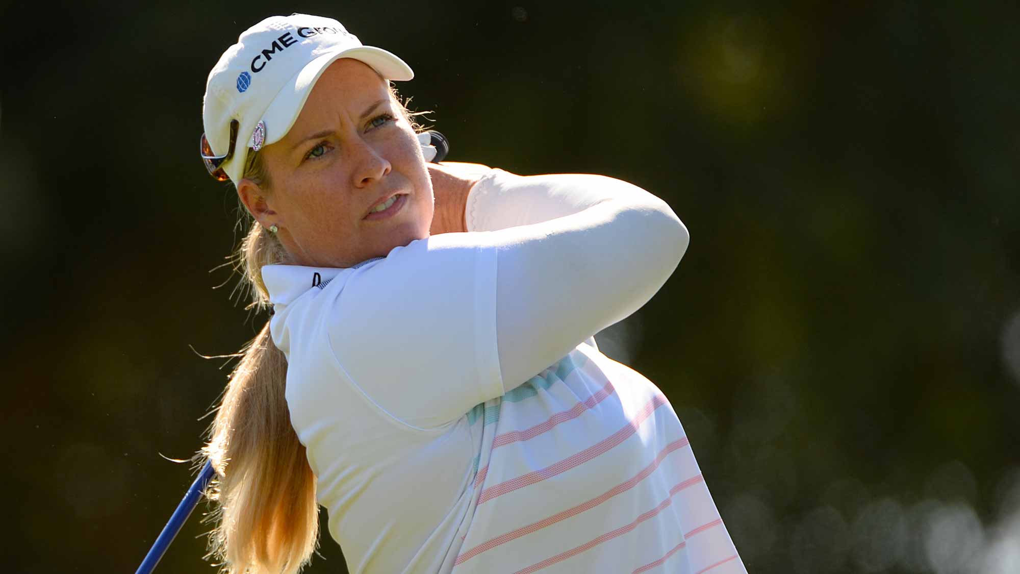 Brittany Lincicome makes a tee shot on the 16th hole during round two of the ANA Inspiration on the Dinah Shore Tournament Course at Mission Hills Country Club