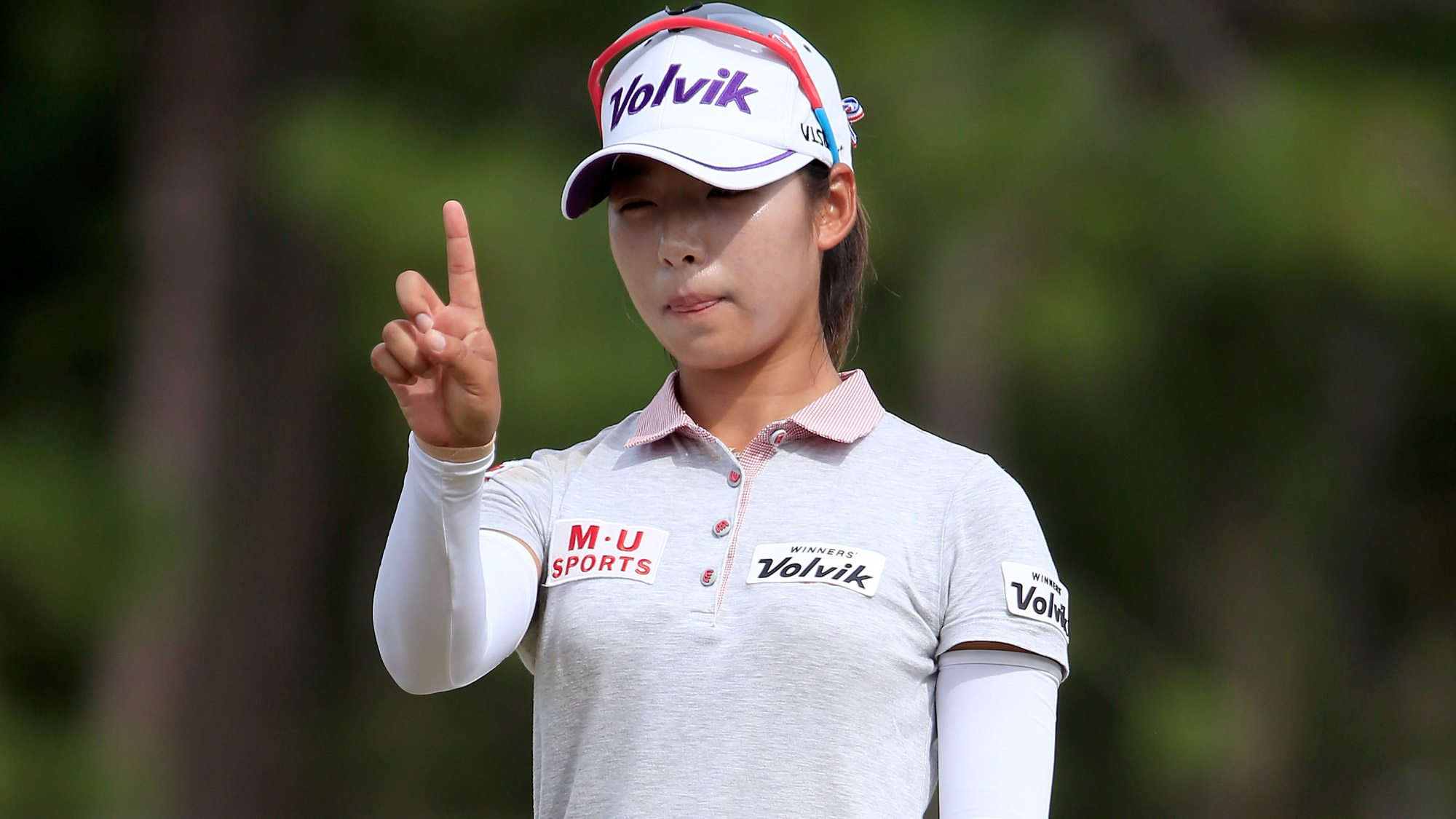 Mi Hyang Lee of South Korea plays a shot on the 17th hole during the first round of the CME Group Tour Championship at Tiburon Golf Club