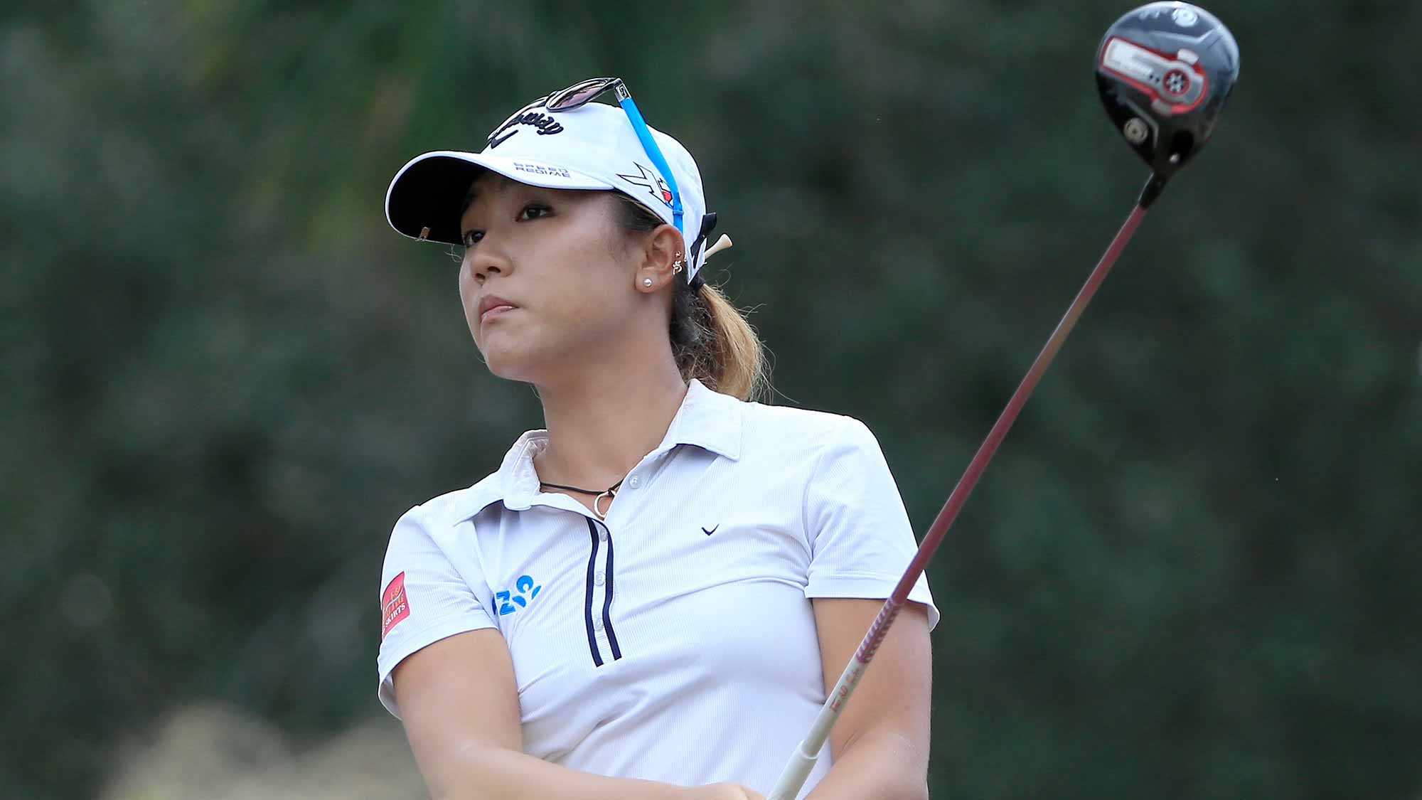 Lydia Ko of New Zealand plays a shot on the 13th hole during the third round of the CME Group Tour Championship at Tiburon Golf Club