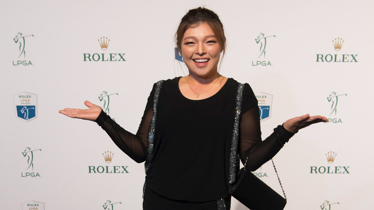 Ha Na Jang on the green carpet before the 2016 Rolex LPGA Awards