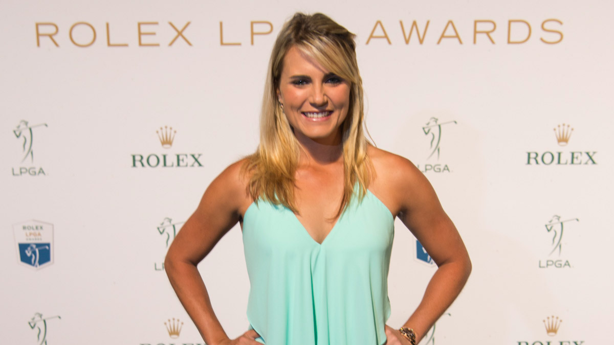 Lexi Thompson on the green carpet before the 2016 Rolex LPGA Awards