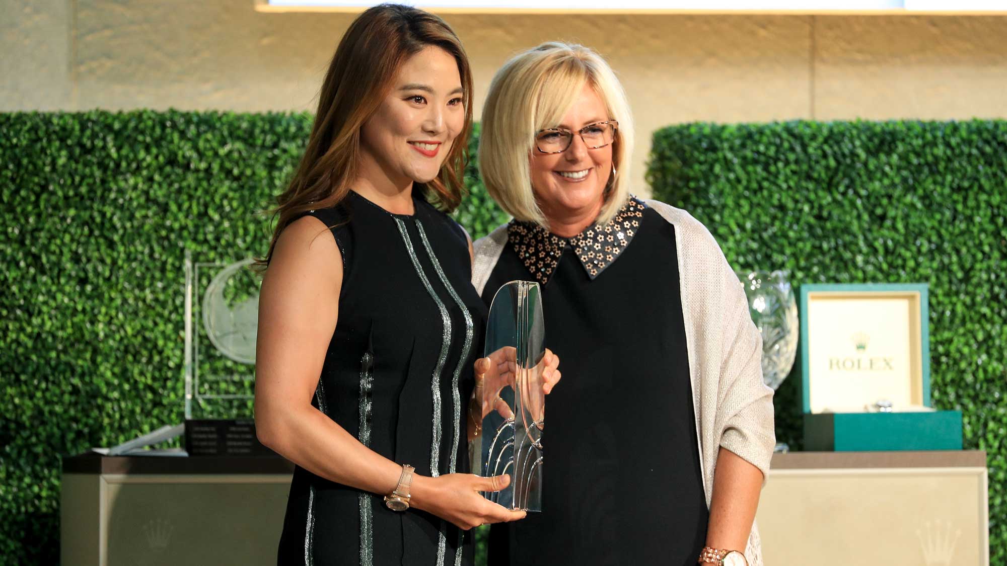 So Yeon Ryu of South Korea is presented with the William and Mousie Powell Award during the LPGA Rolex Players Awards at the Ritz-Carlton Golf Resort