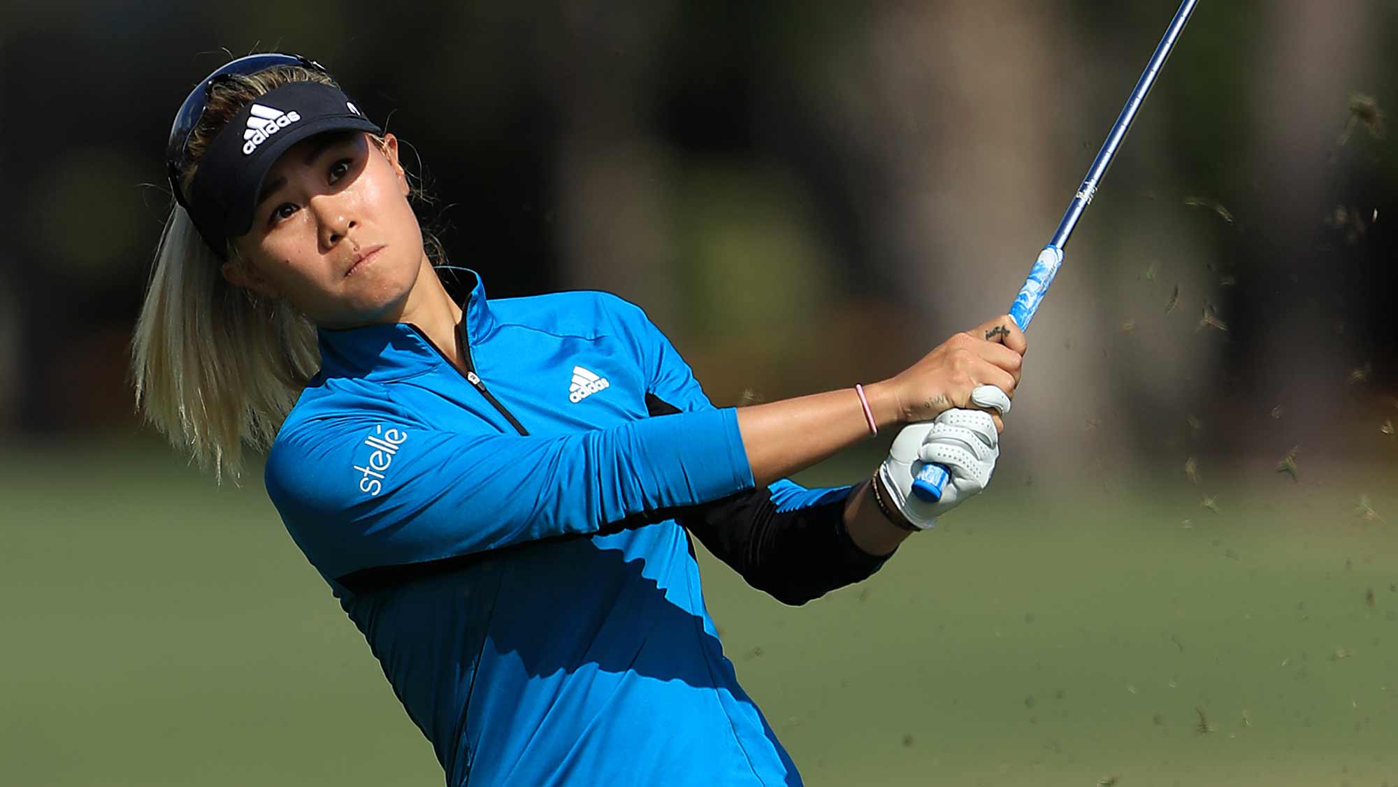 Danielle Kang of the United States plays a shot on the sixth hole during the final round of the CME Group Tour Championship at Tiburon Golf Club on November 24, 2019 in Naples, Florida