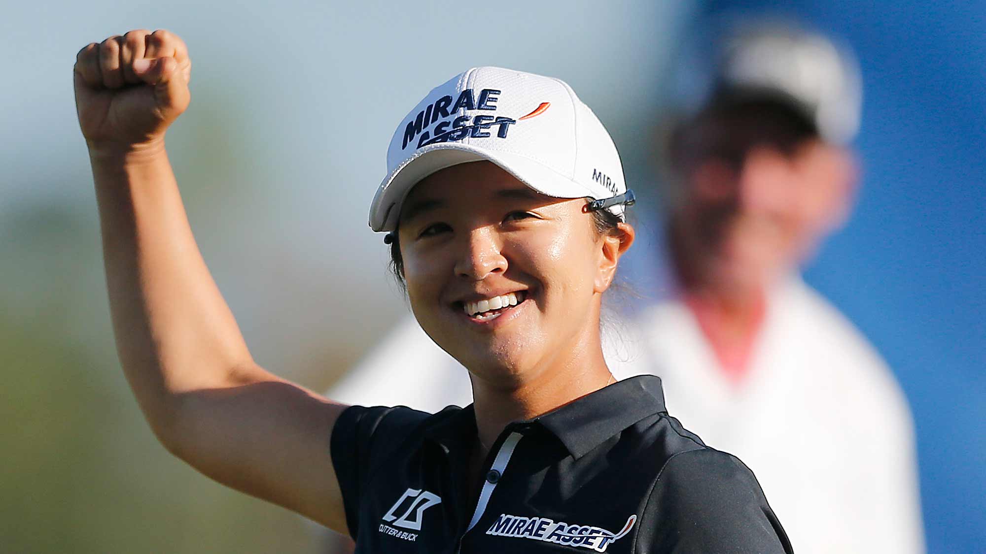 Sei Young Kim of South Korea celebrates after making a putt on the 18th green to win the CME Group Tour Championship at Tiburon Golf Club on November 24, 2019 in Naples, Florida
