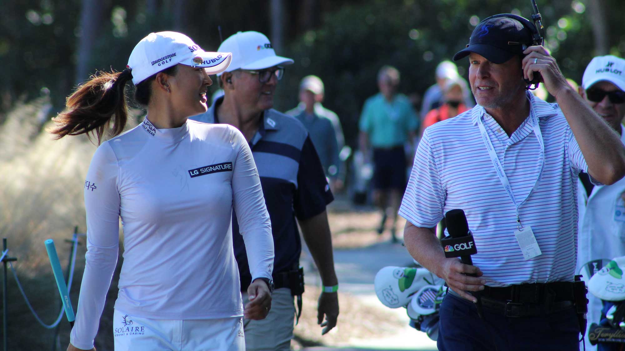 Jin Young Ko and Steve Stricker during day three of the 2020 CME Group Tour Championship