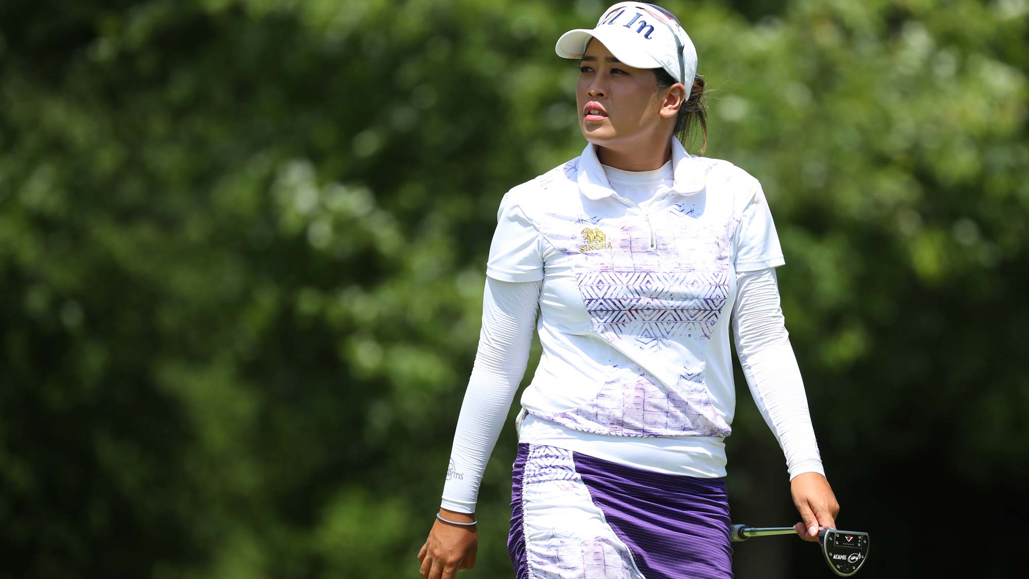 Jasmine Suwannapura of Thailand walks off the sixth green during round three of the Dow Great Lakes Bay Invitational 