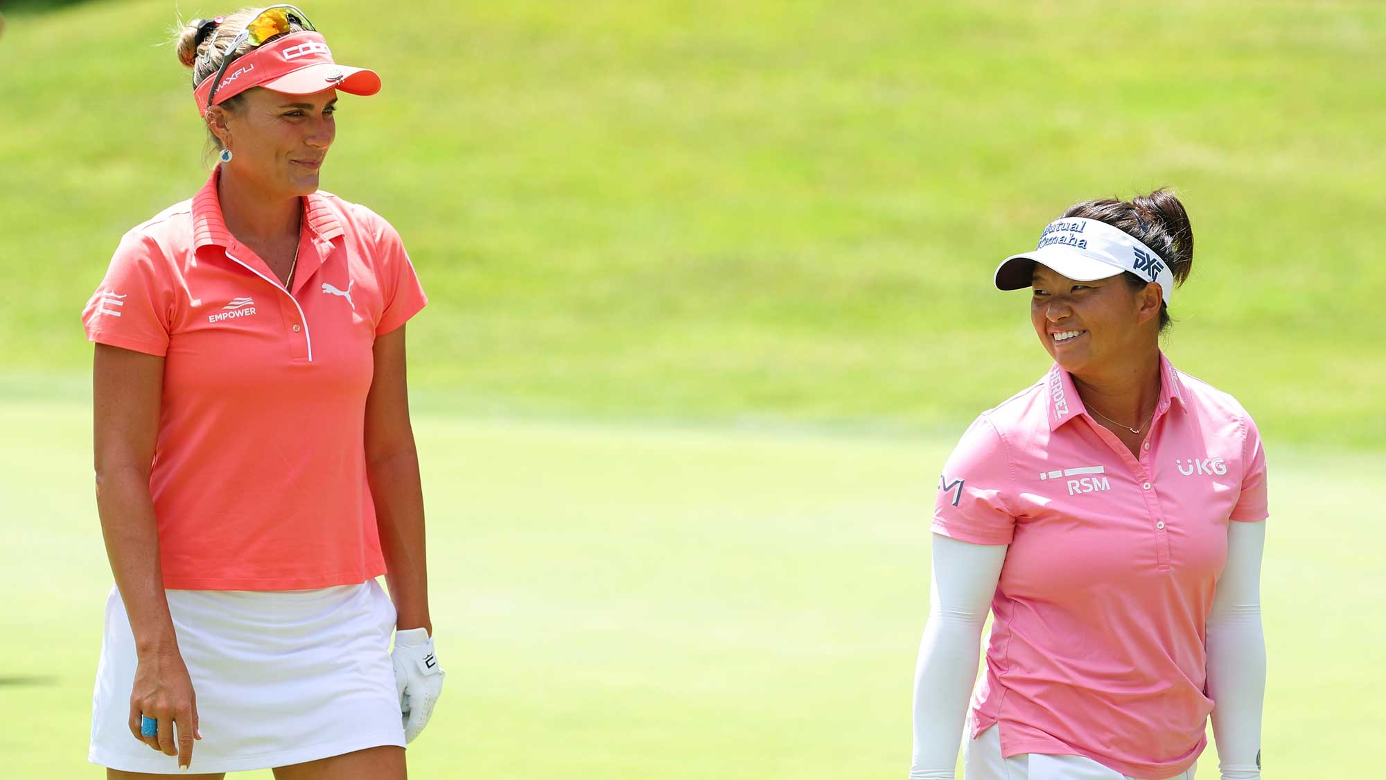 Lexi Thompson and Megan Khang