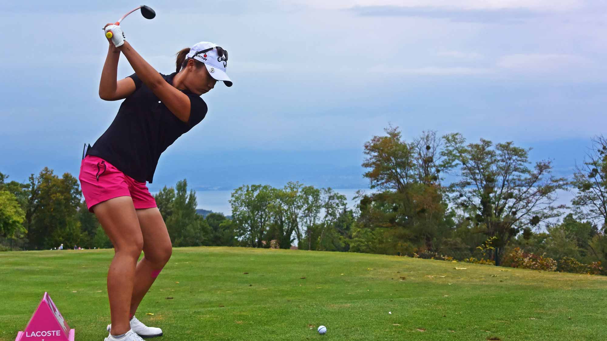 Lydia Ko during the third round of the Evian Championship Golf