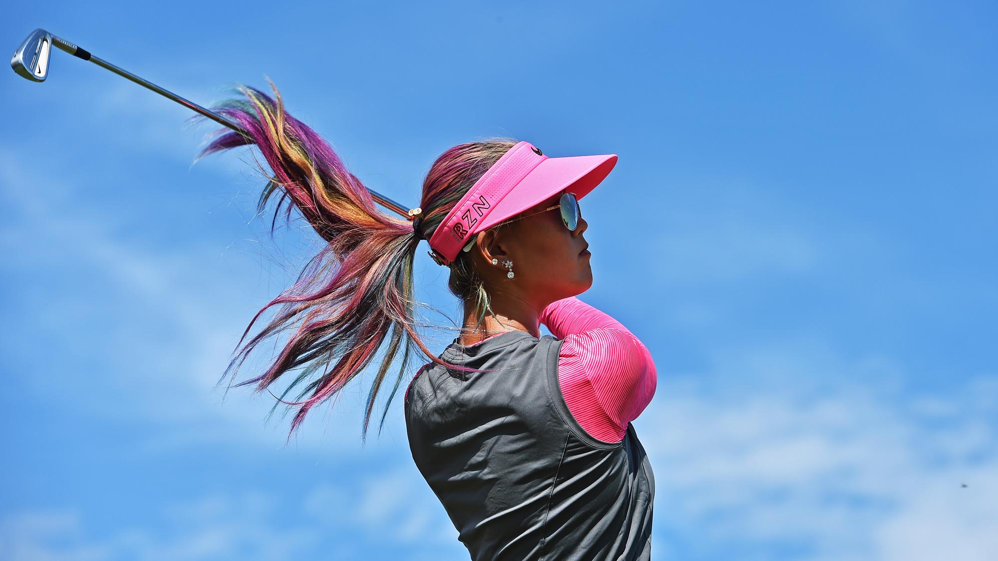 Michelle Wie during the third round of the Evian Championship