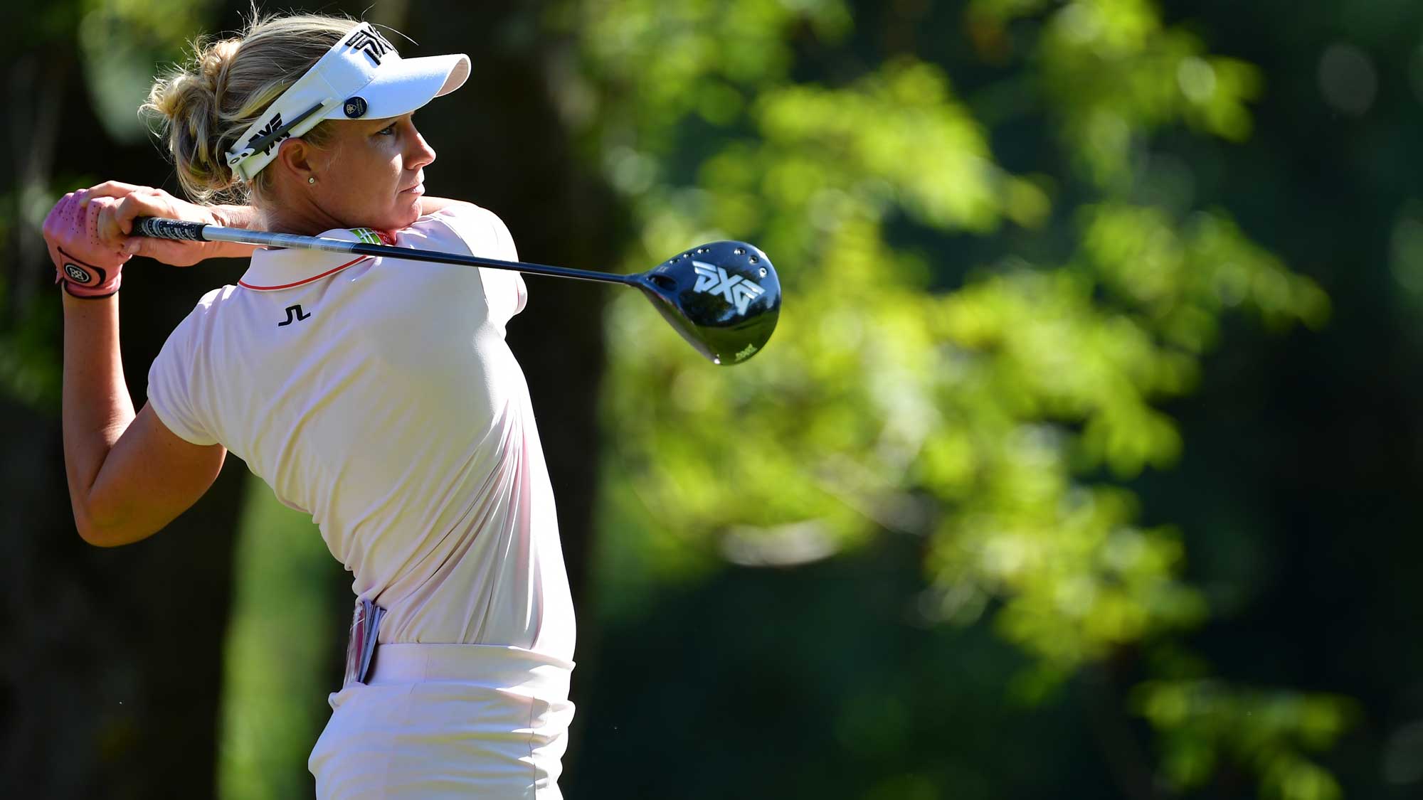 Ryann O'Toole of USA plays a shot during the third round of The Evian Championship