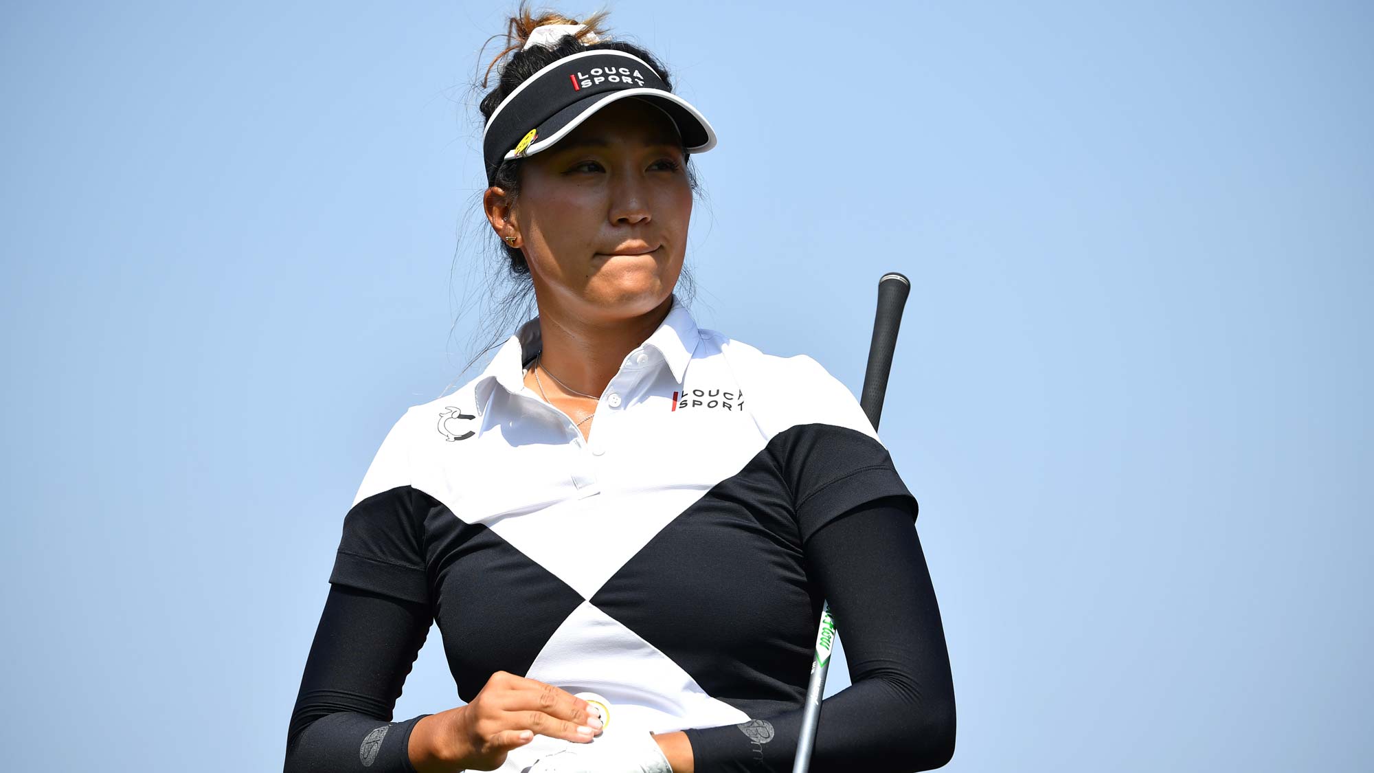 Annie Park of The United States on the fifteenth during day 1 of the Evian Championship