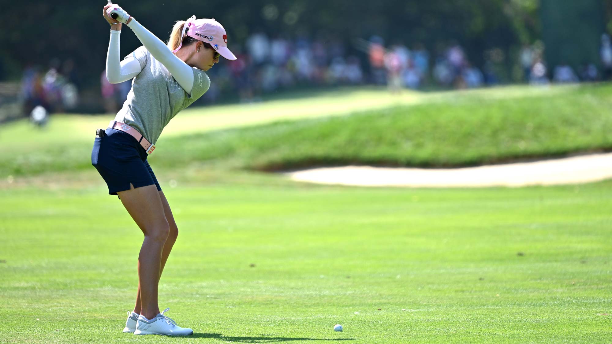 Paula Creamer of The United States on the ninth during day 2 of the Evian Championship