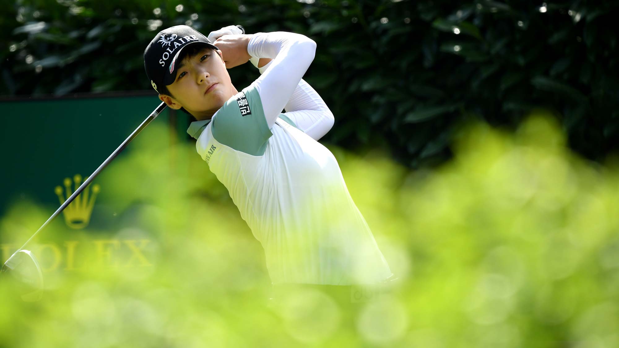 Sung Hyun Park of Korea on the tenth during day 2 of the Evian Championship 