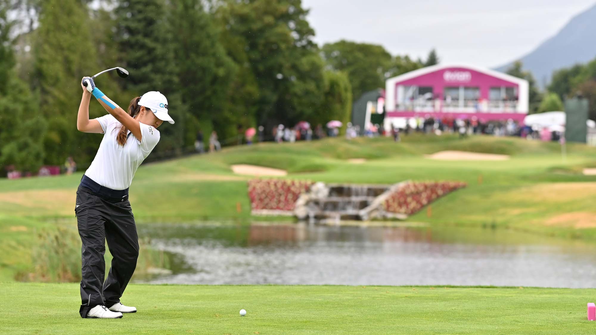 I. K. Kim of South Korea in action on the 5th hole during day 4 of the Evian Championship