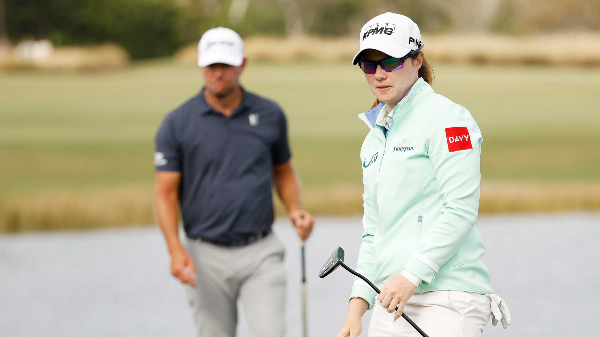 Leona Maguire and Lucas Glover