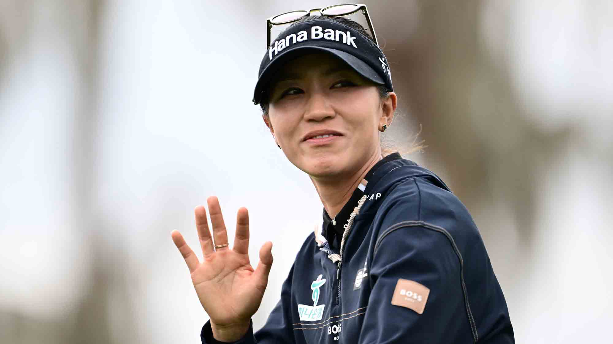 Lydia Ko of New Zealand reacts on the 18th green during the third round of the Hilton Grand Vacations Tournament of Champions 2025 at Lake Nona Golf & Country Club on February 01, 2025 in Orlando, Florida.
