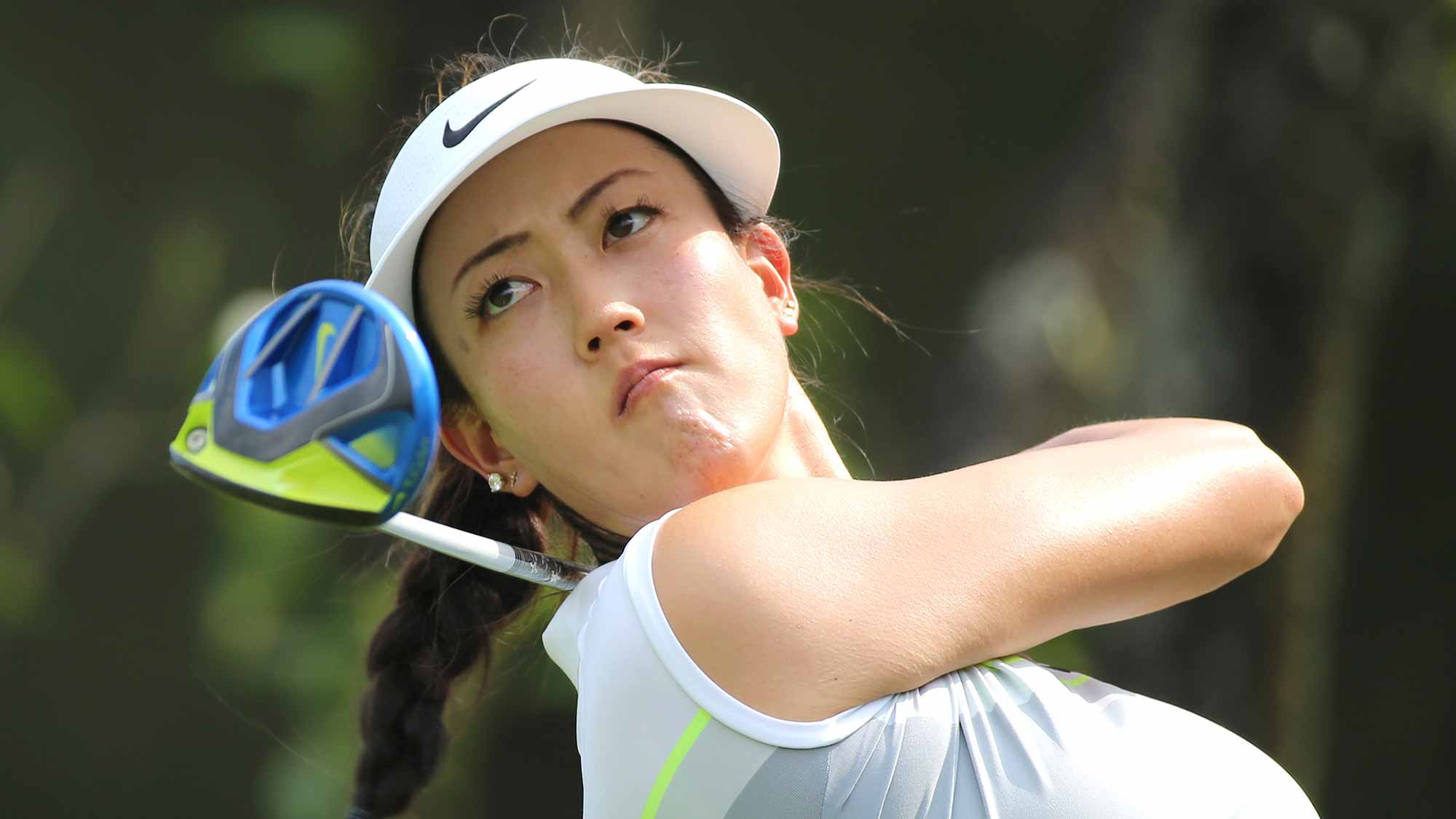 Michelle Wie Hits A Tee Shot During A Practice Round at Honda LPGA Thailand