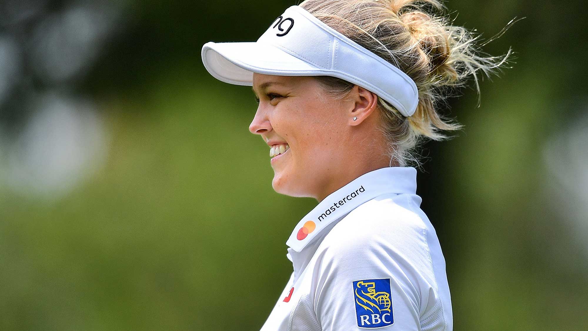 Brooke M. Henderson of Canada smiles during the Honda LPGA Thailand