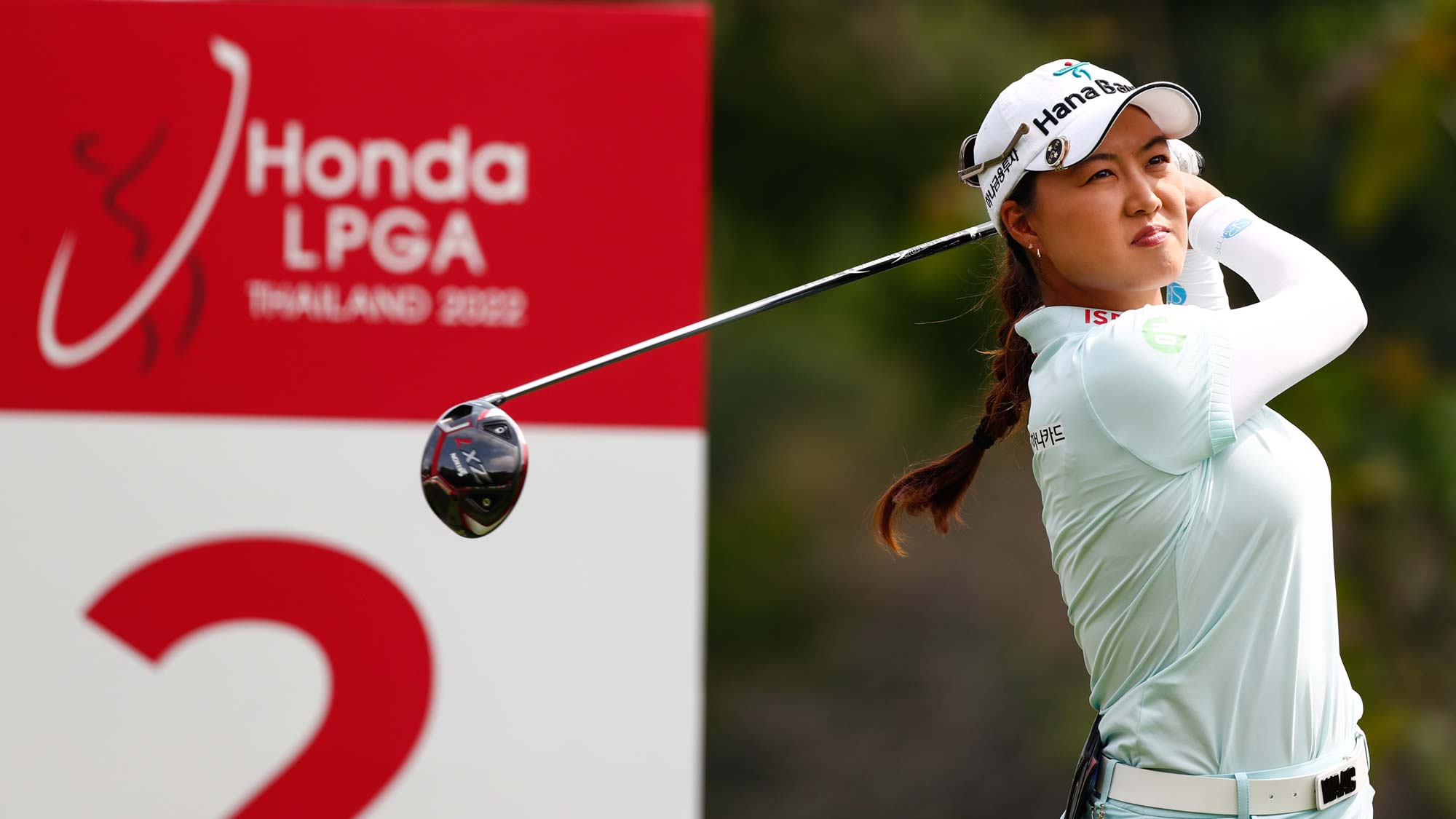 Minjee Lee of Australia tees off on the 2nd hole during the first round of Honda LPGA Thailand