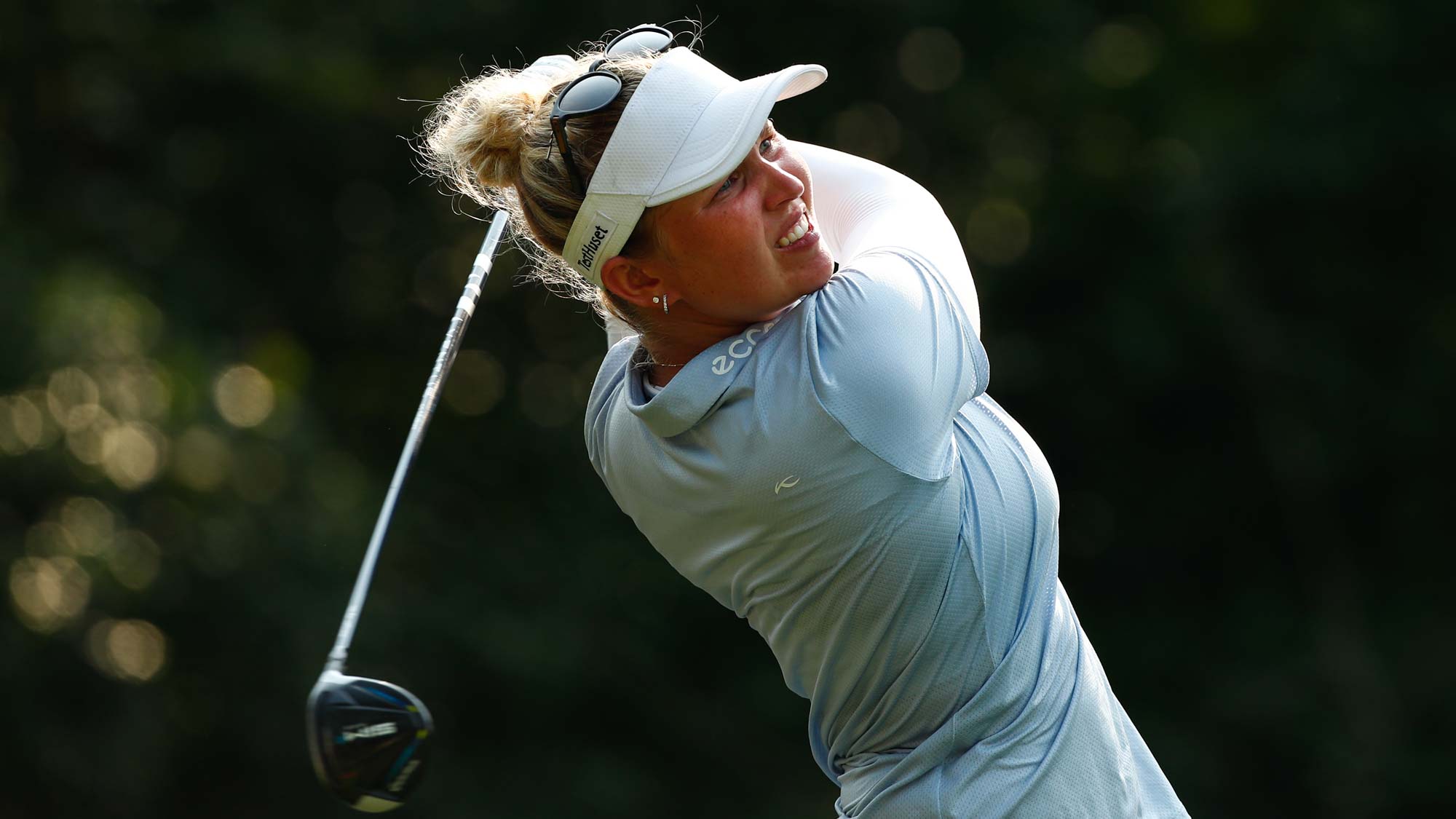 Nanna Koerstz Madsen of Denmark tees off on the 17th hole during the third round of Honda LPGA Thailand