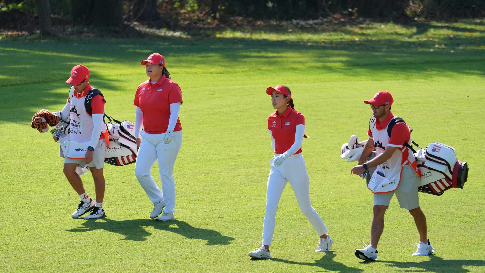 Angel Yin (L) and Yealimi Noh (R) of the United States Team