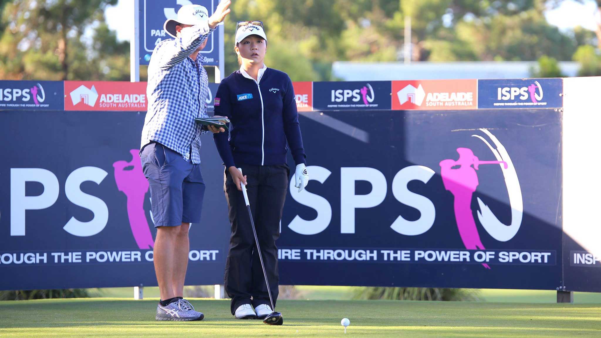 Lydia Ko during a practice round before the 2016 ISPS Handa Women's Australian Open