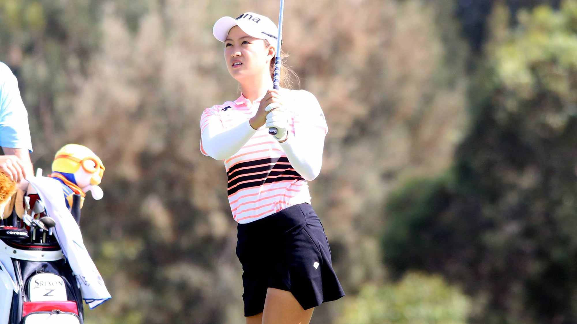 Minjee Lee during a practice round at the 2016 ISPS Handa Women's Australian Open