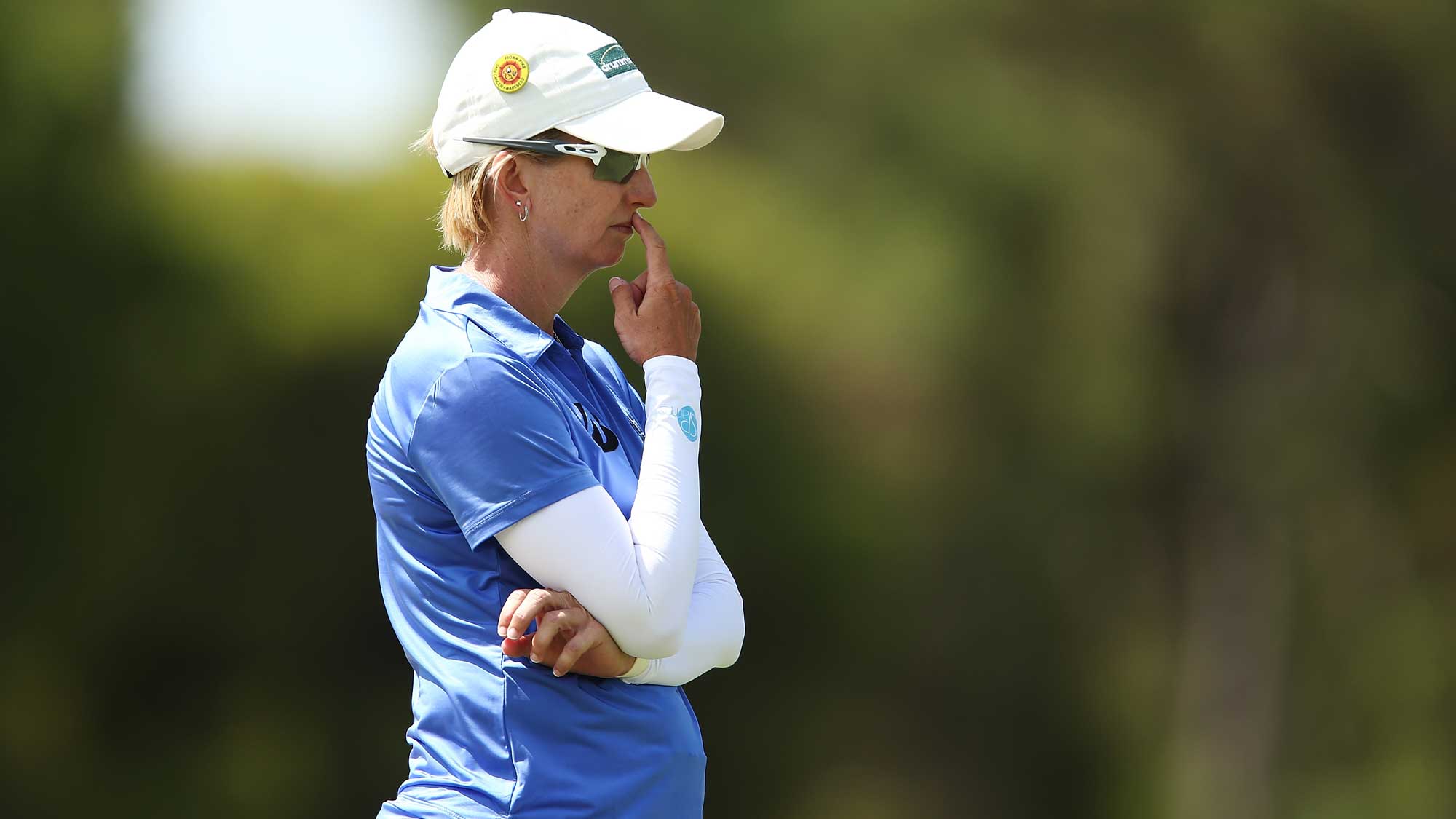 Karrie Webb of Australia looks on during day four of the ISPS Handa Women's Australian Open