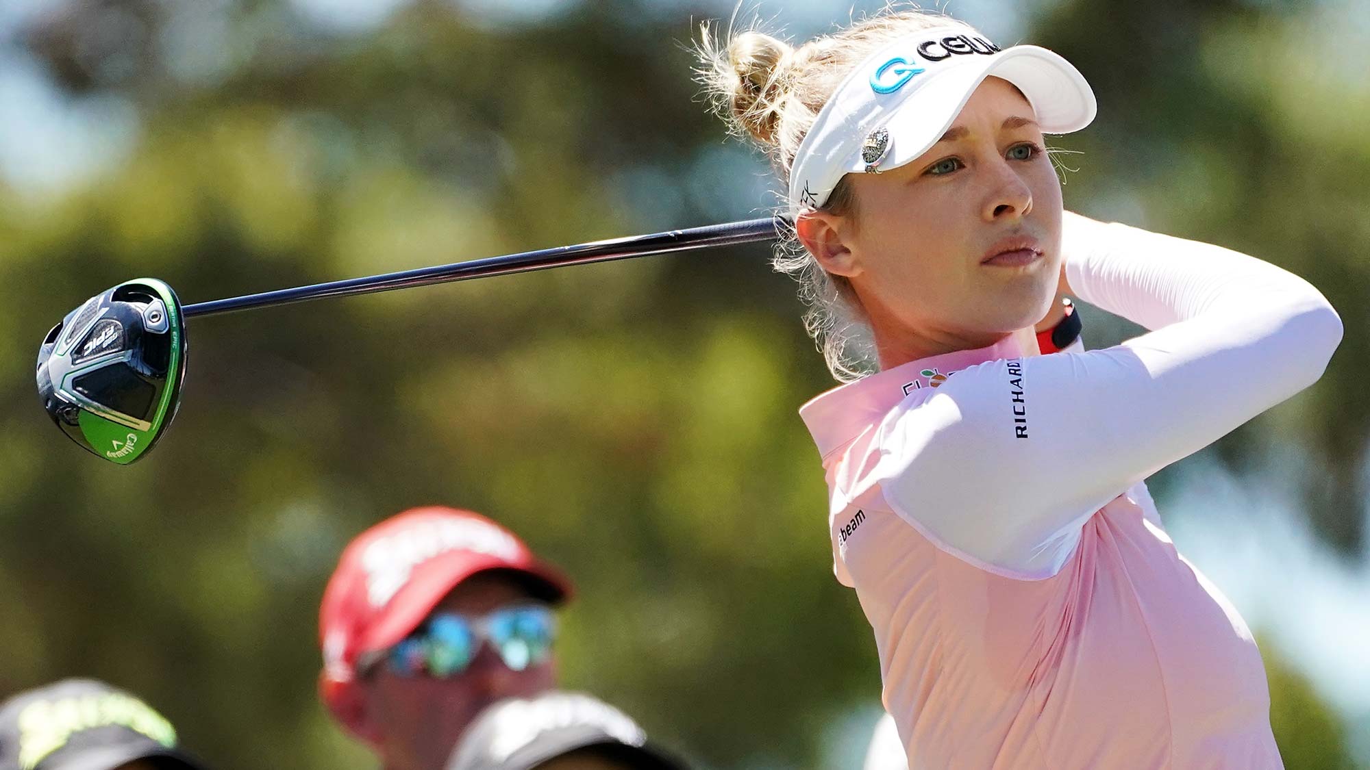 Nelly Korda of the United States plays a shot during day three of the 2019 ISPS Handa Women's Australian Open