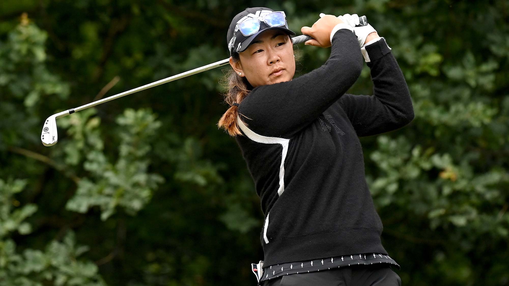 Mina Harigae of the USA on the 7th tee during Day Two of The ISPS HANDA World Invitational