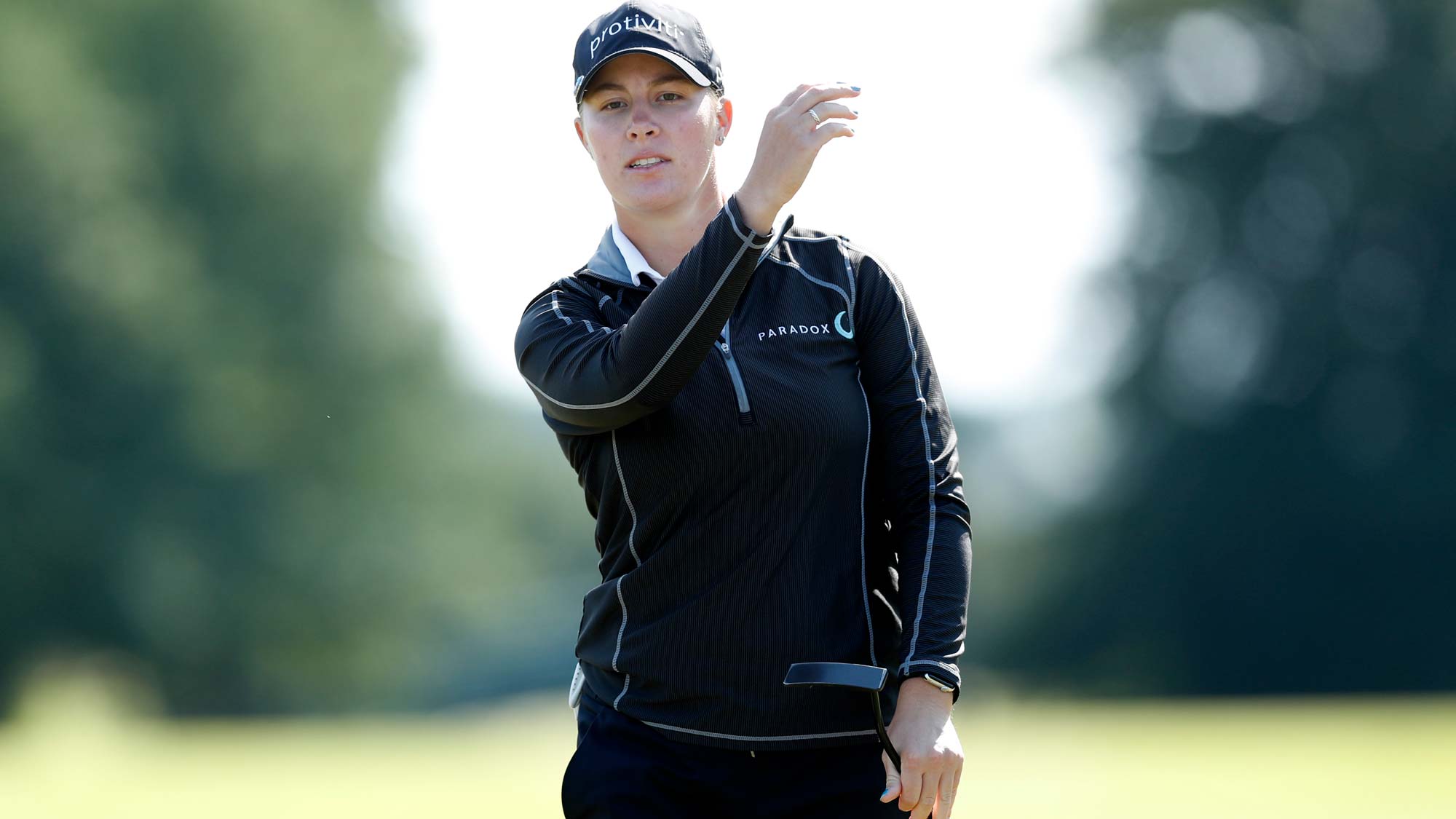 Jennifer Kupcho of the United States reacts to a putt on the 15th green during the final round of the ISPS HANDA World Invitational 