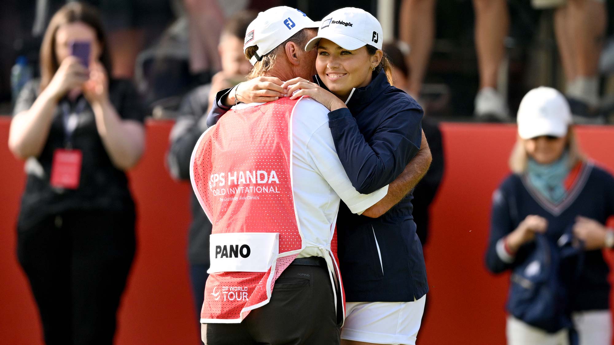 Alexa Pano of the United States celebrates after winning the ISPS HANDA World Invitational presented by AVIV Clinics 2023 on the 2nd play-off hole
